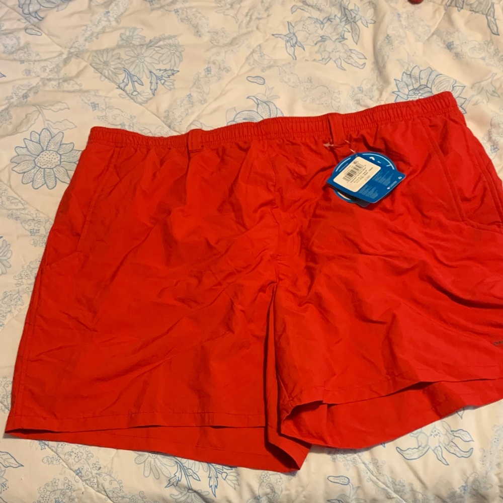Columbia Bright Red UPF 50 Swim Shorts